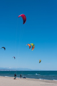 Torremolinos - the beach of Malaga | Kitesurfer in Torremolinos - Malagas Strand