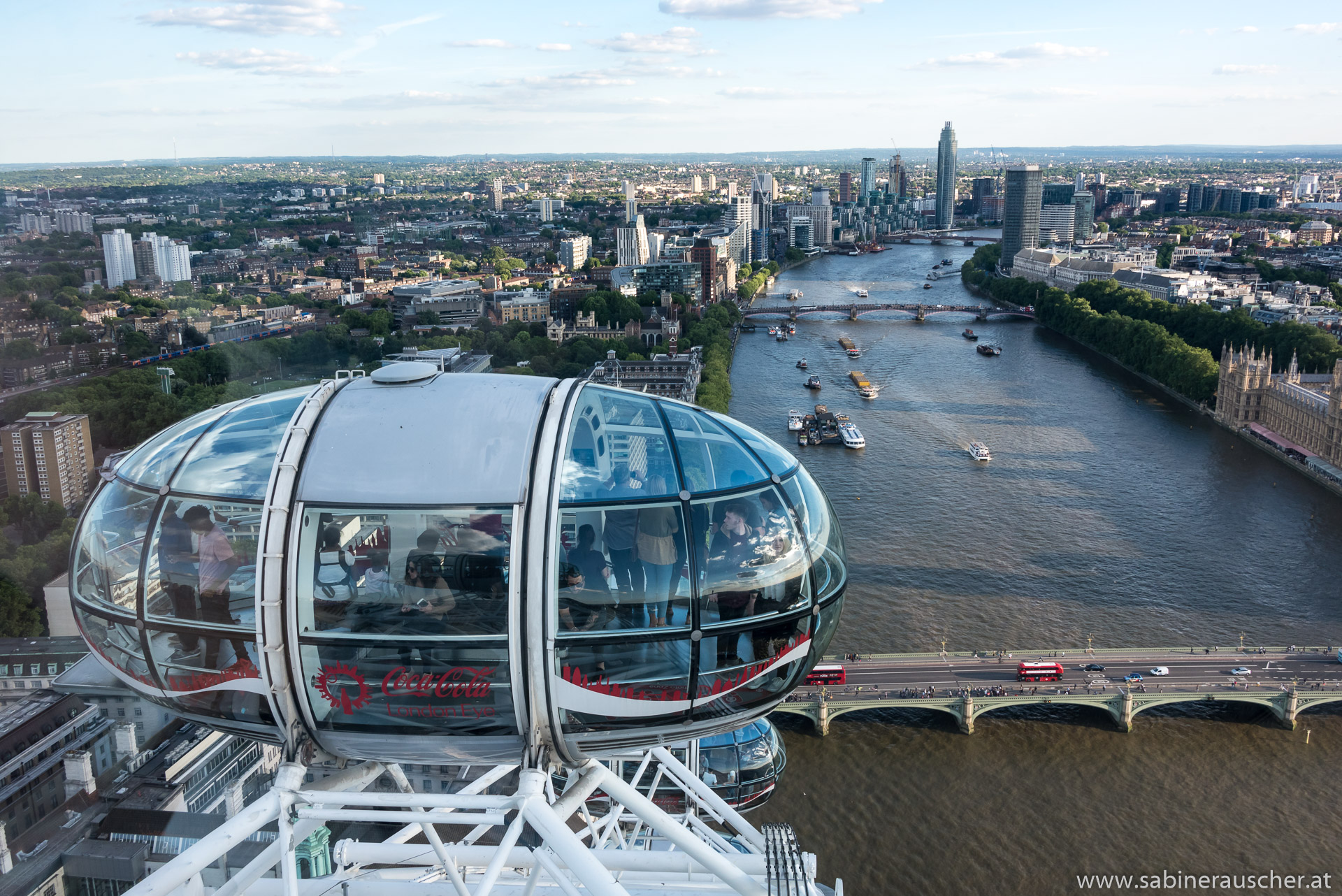 London Eye over the Thames | London Eye über der Themse