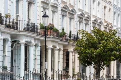 typical street in Notting Hill | typische Häuserzeile in Notting Hill