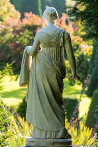 Statue in Drummond Castle Garden near Crieff, Scotland