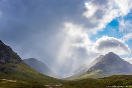 Sunbeams in Glen Coe | durchbrechende Sonnenstrahlen im Glen Coe